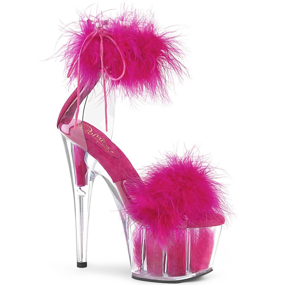 Pleaser - ADORE724F Sandale à bride à la cheville, Pole dance chaussures - Chaussures de pole dance - Rose/Blanc Product image
